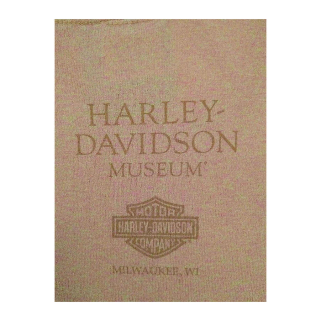 Vintage Harley Davidson Women's Museum Short Sleeve T Shirt Orange L