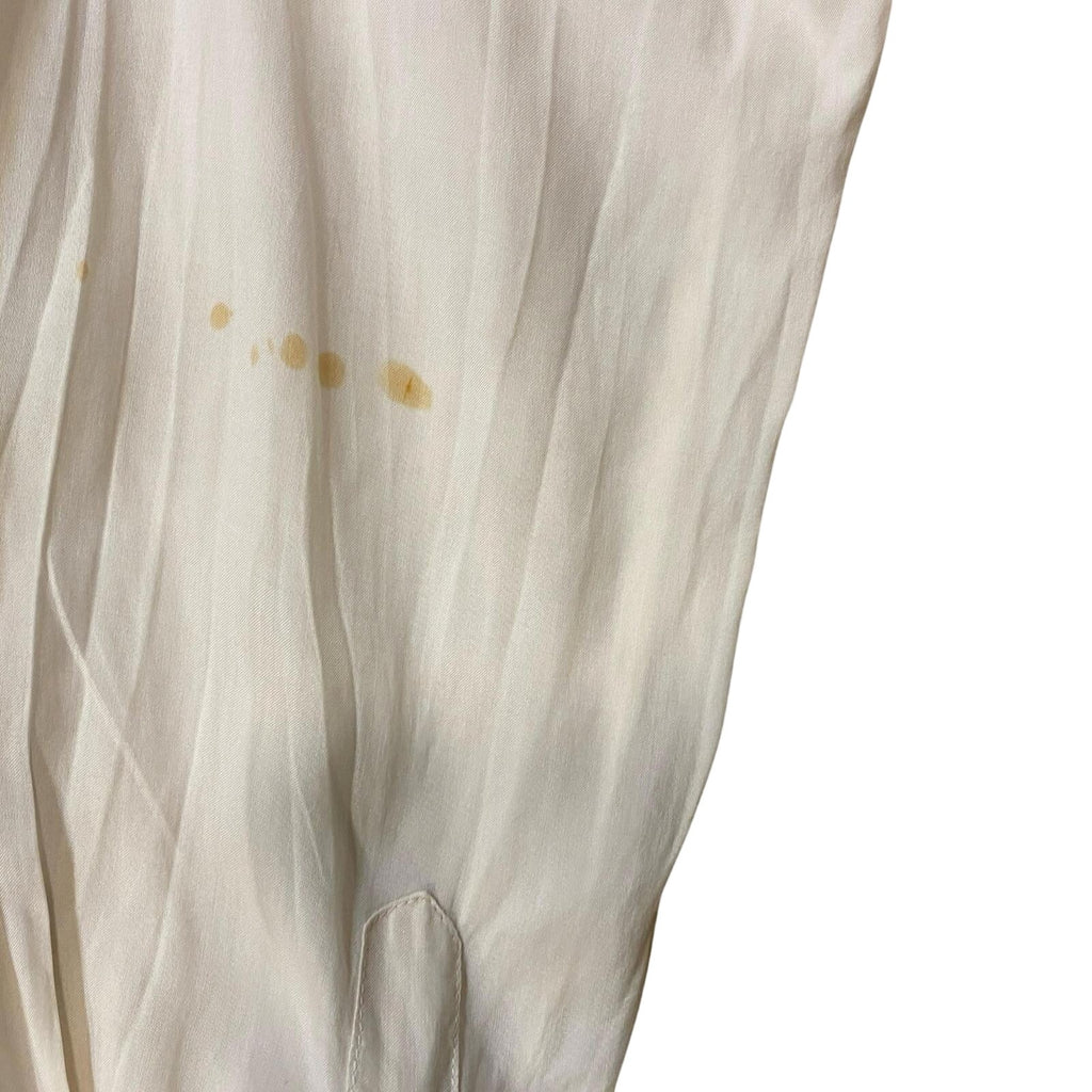 Vintage LG Adams Pure Silk Button Up Shirt Cream M