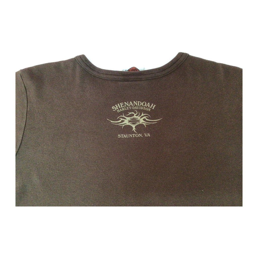 Harley Davidson Logo Short Sleeve T Shirt Brown 2XL