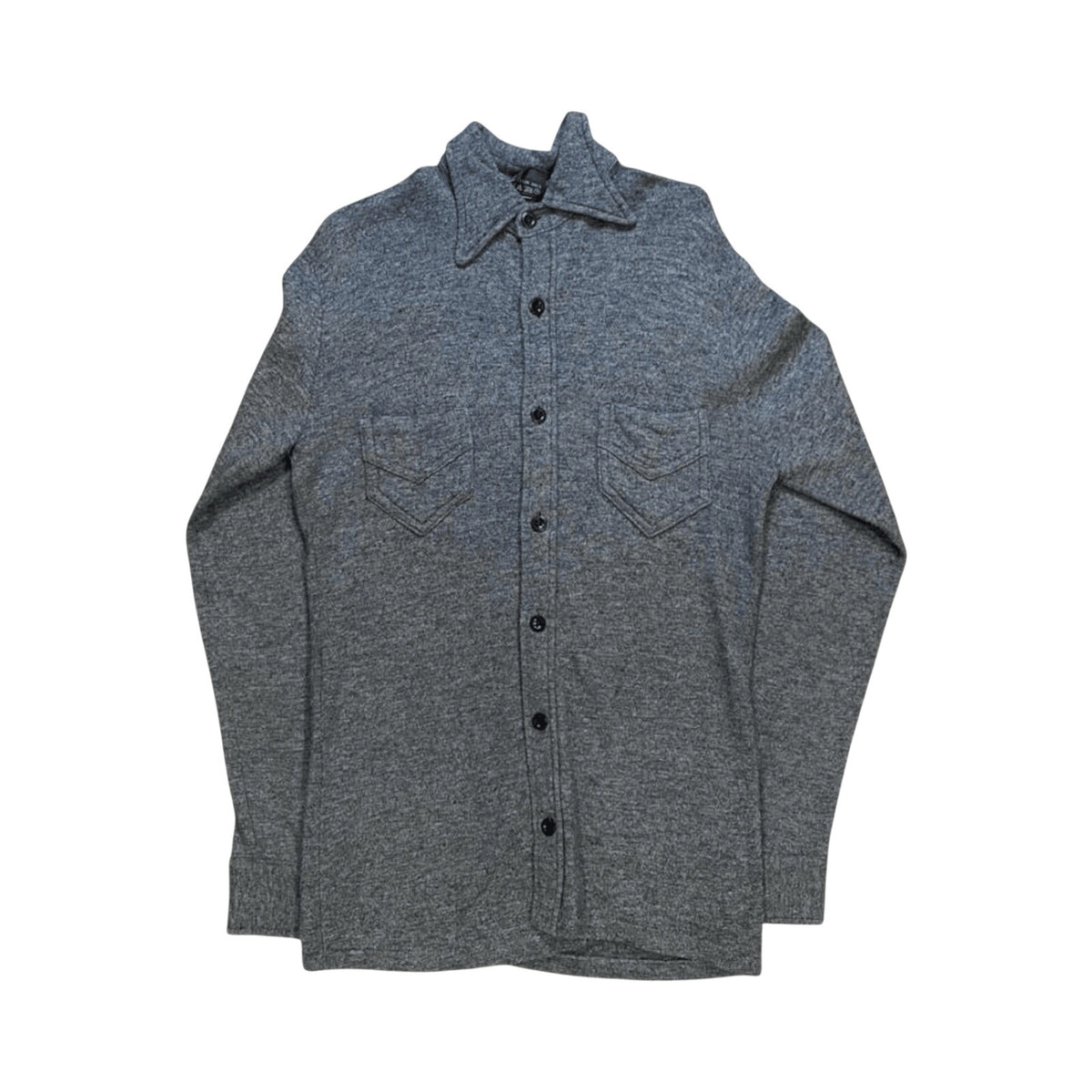 Sabre Vintage Button Up Long Sleeve Shirt Grey M