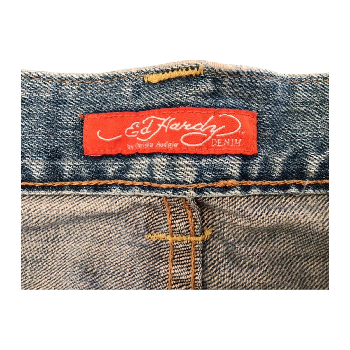 Ed Hardy Hip Hop Baggy Y2K Denim Jeans W32 L32
