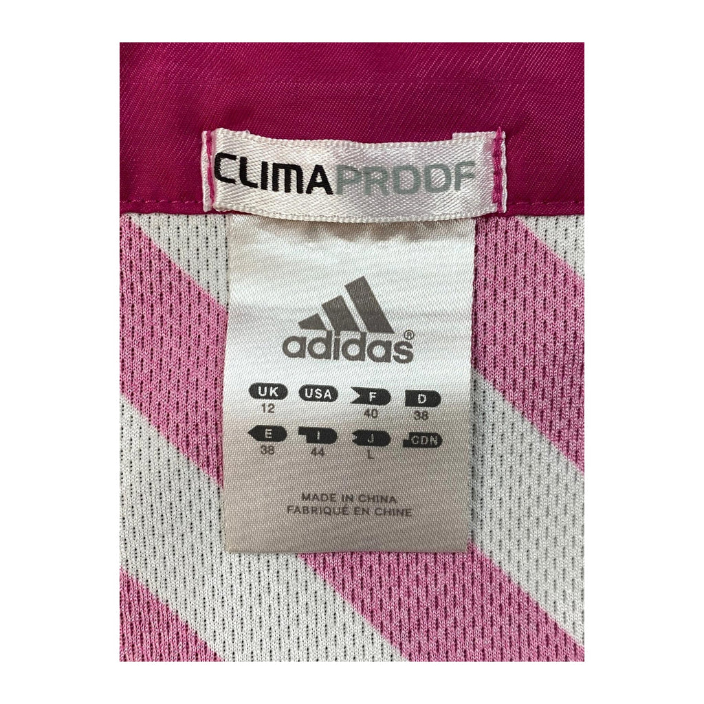Vintage Adidas Women's ClimaProof Soft Shell Athletic Running Windbreaker Pink M