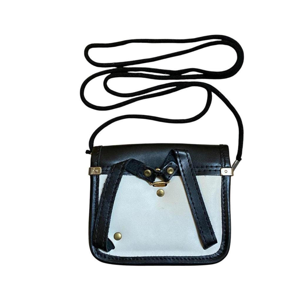 Japanese Vintage Micro Mini Leather Shoulder Bag White