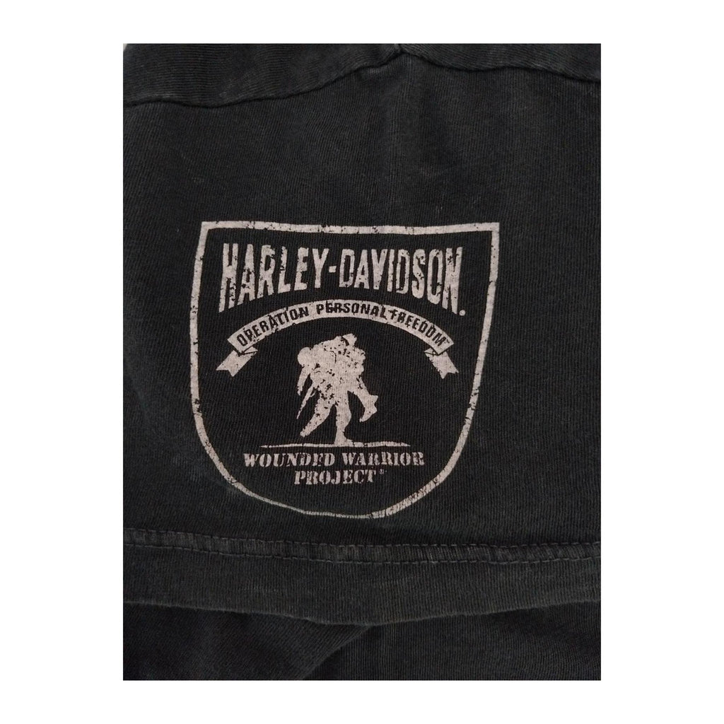 Harley Davidson Women's Wounded Warrior Short Sleeve T Shirt Black 2XL