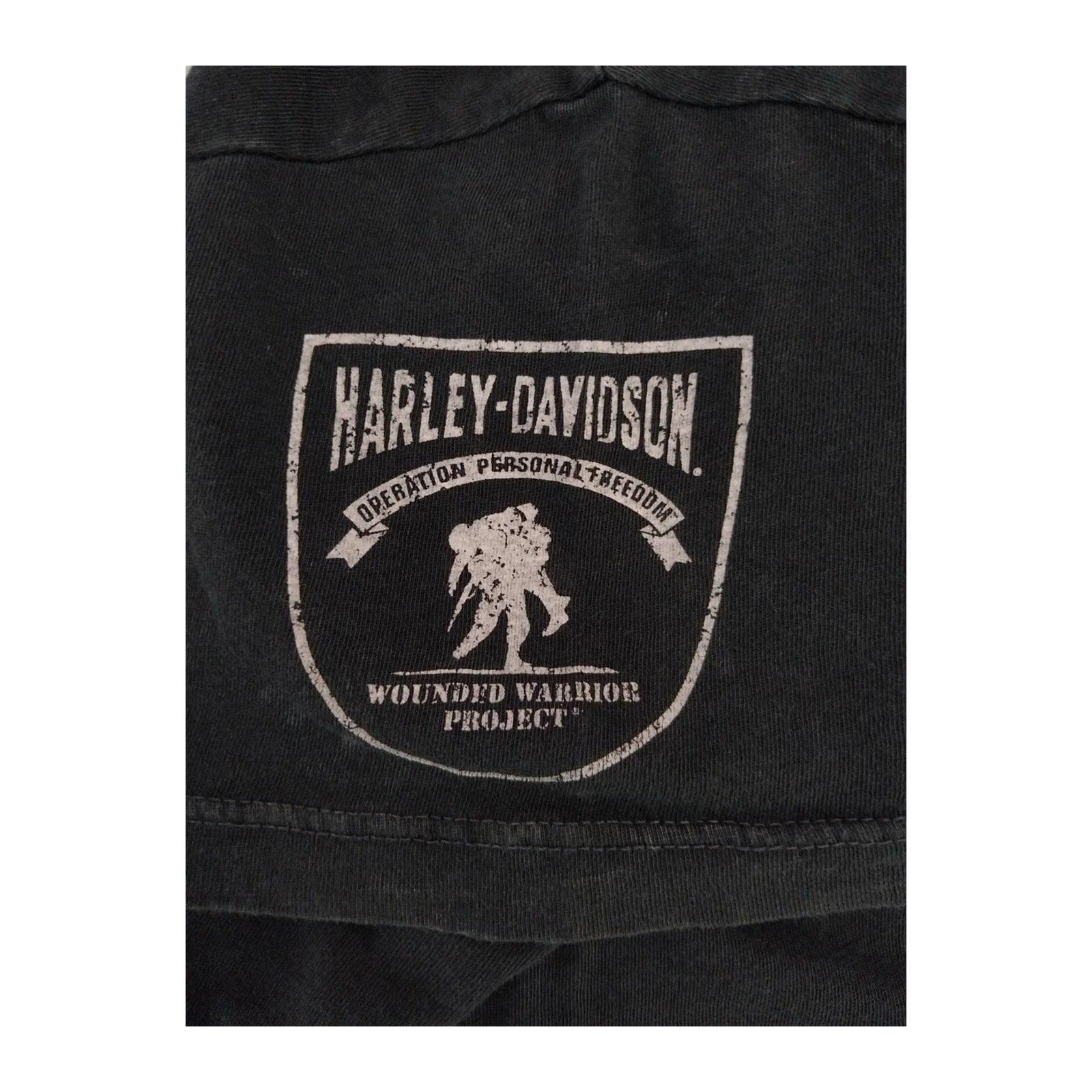 Harley Davidson Women's Wounded Warrior Short Sleeve T Shirt Black 2XL