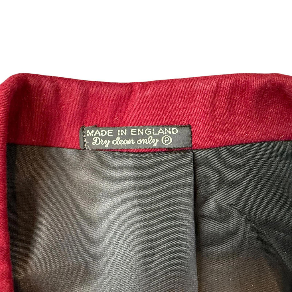 John Peters Vintage 1970s Made in England Wool Blazer Red S
