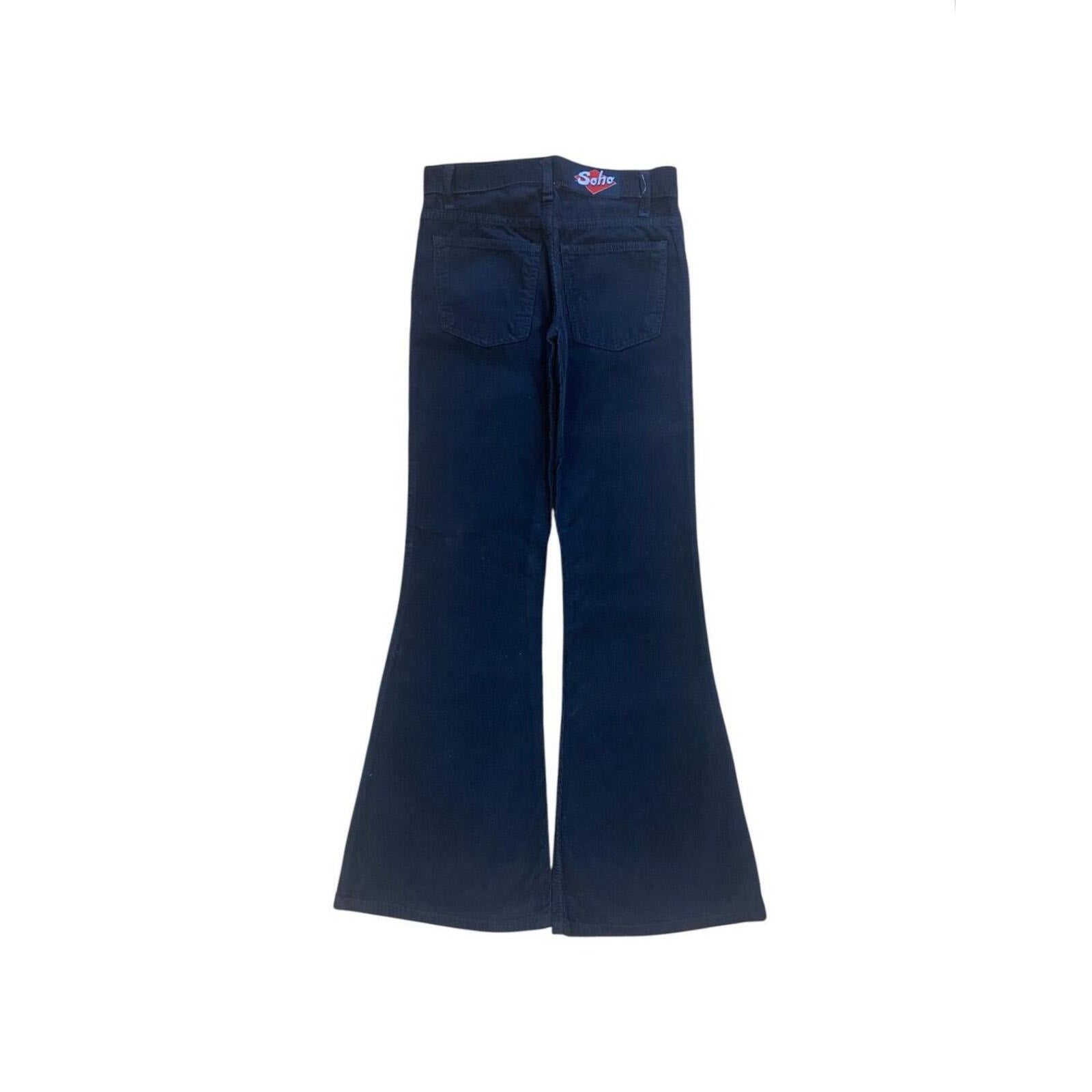 Soho Deadstock Women's Y2K Flared Corduroy Jean Black 16L
