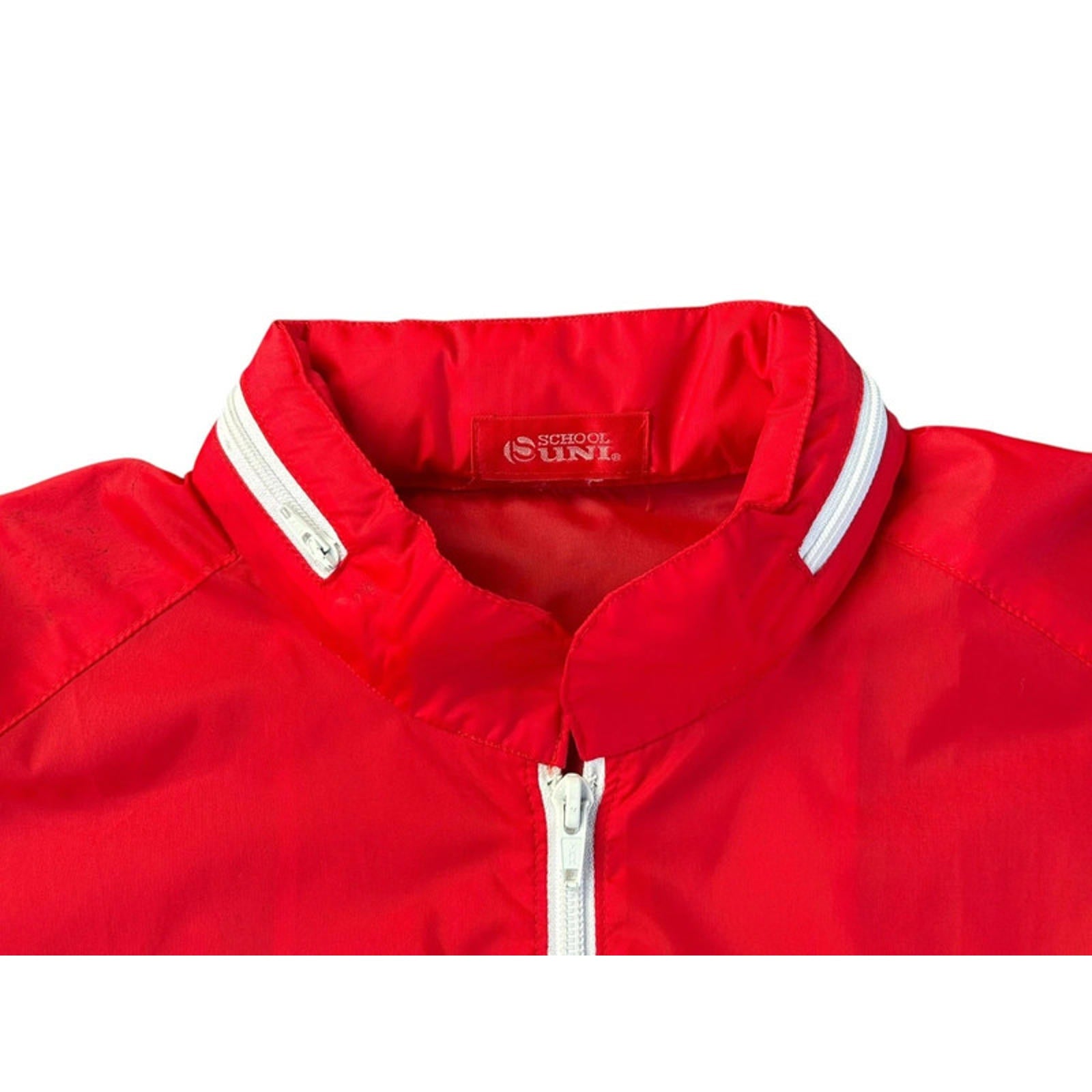 M Tanaka Japan Vintage 1980s University Full Zip Windbreaker Red L