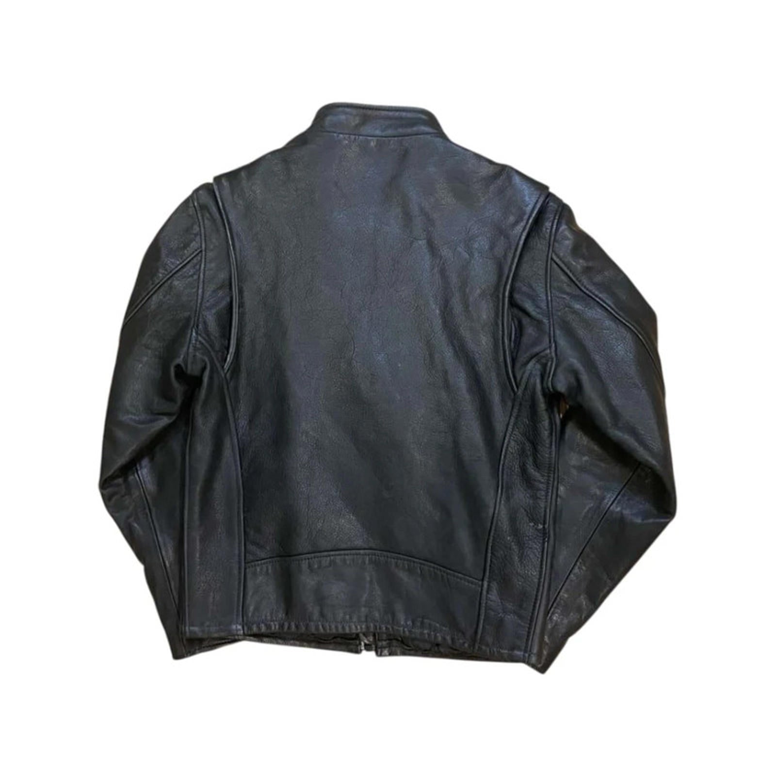 HOT Leathers Leather Biker Jacket Made in USA 1980’s Vintage M