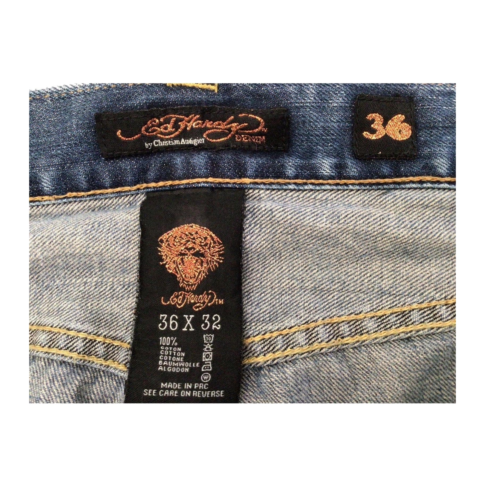Ed Hardy Y2K Denim Jeans W36 L32