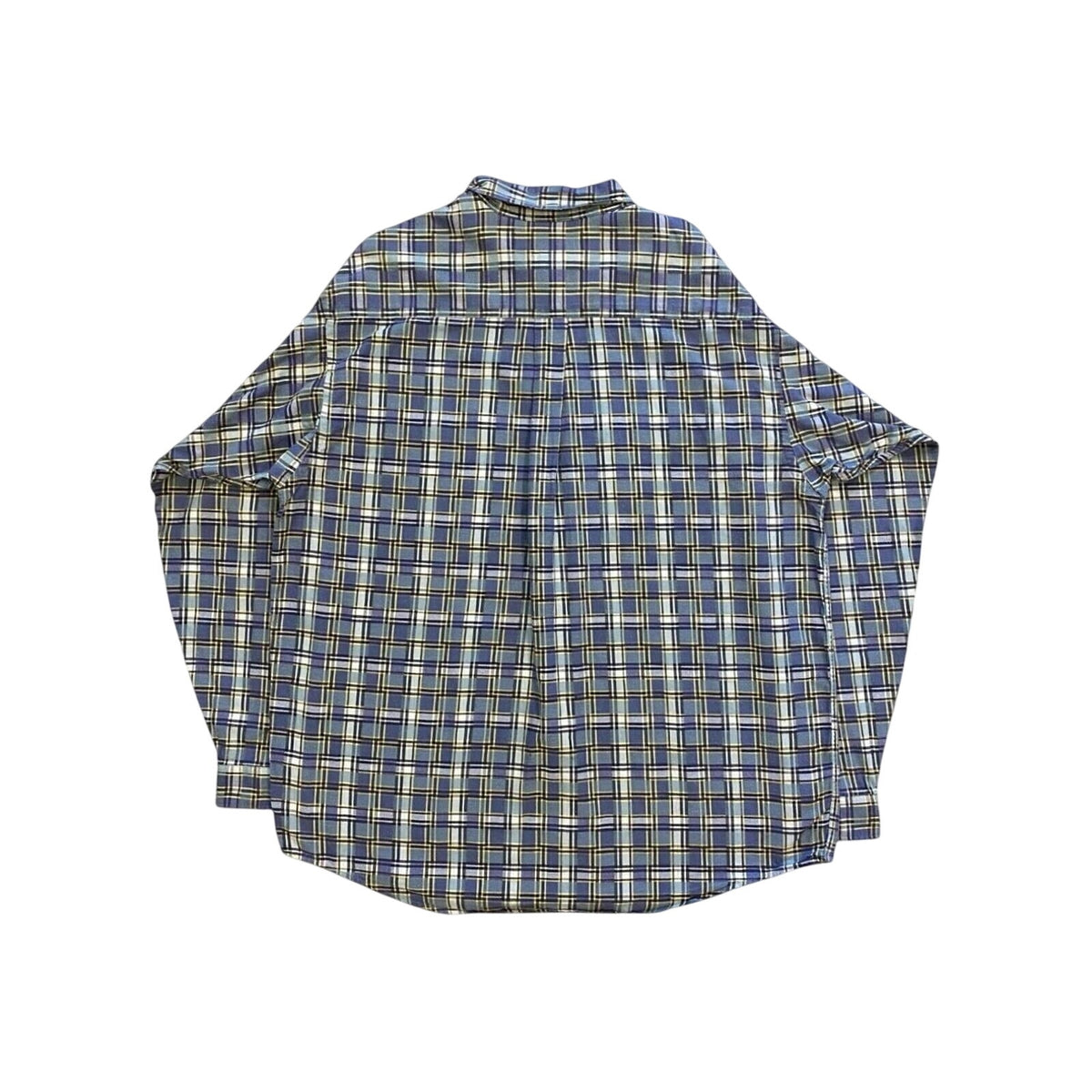 Patagonia Vintage Plaid Shirt loose Fit 1990's Purple Grey Mens L