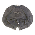 Harley Davidson Y2K Filigree Logo Long Sleeve T Shirt Grey 2XL