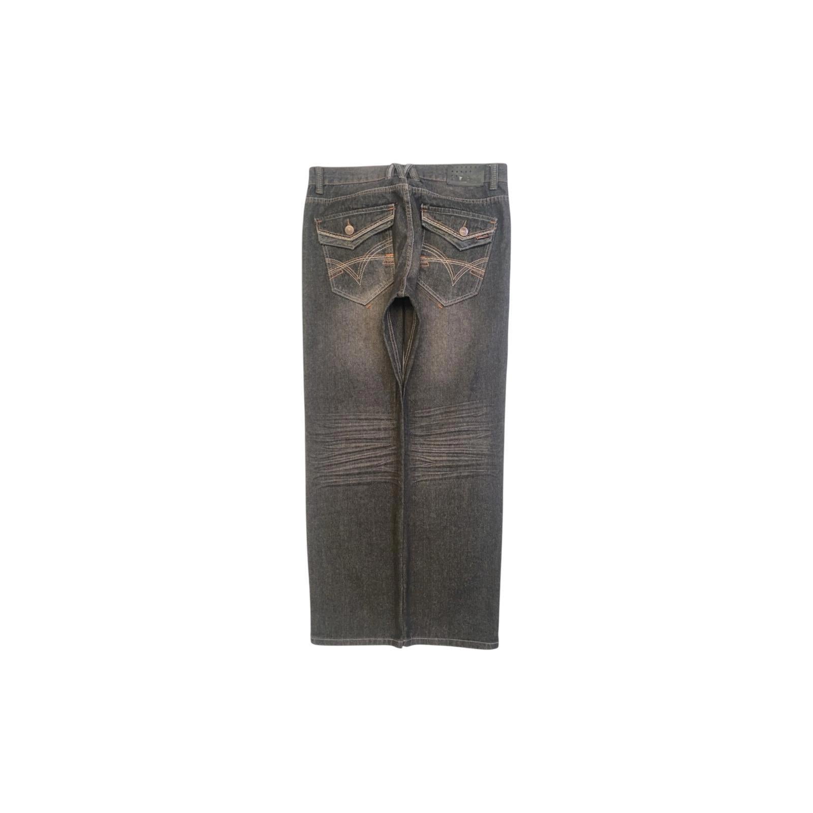 Most OFCL Y2K Men's Straight Leg Denim Jeans Grey W36 L32