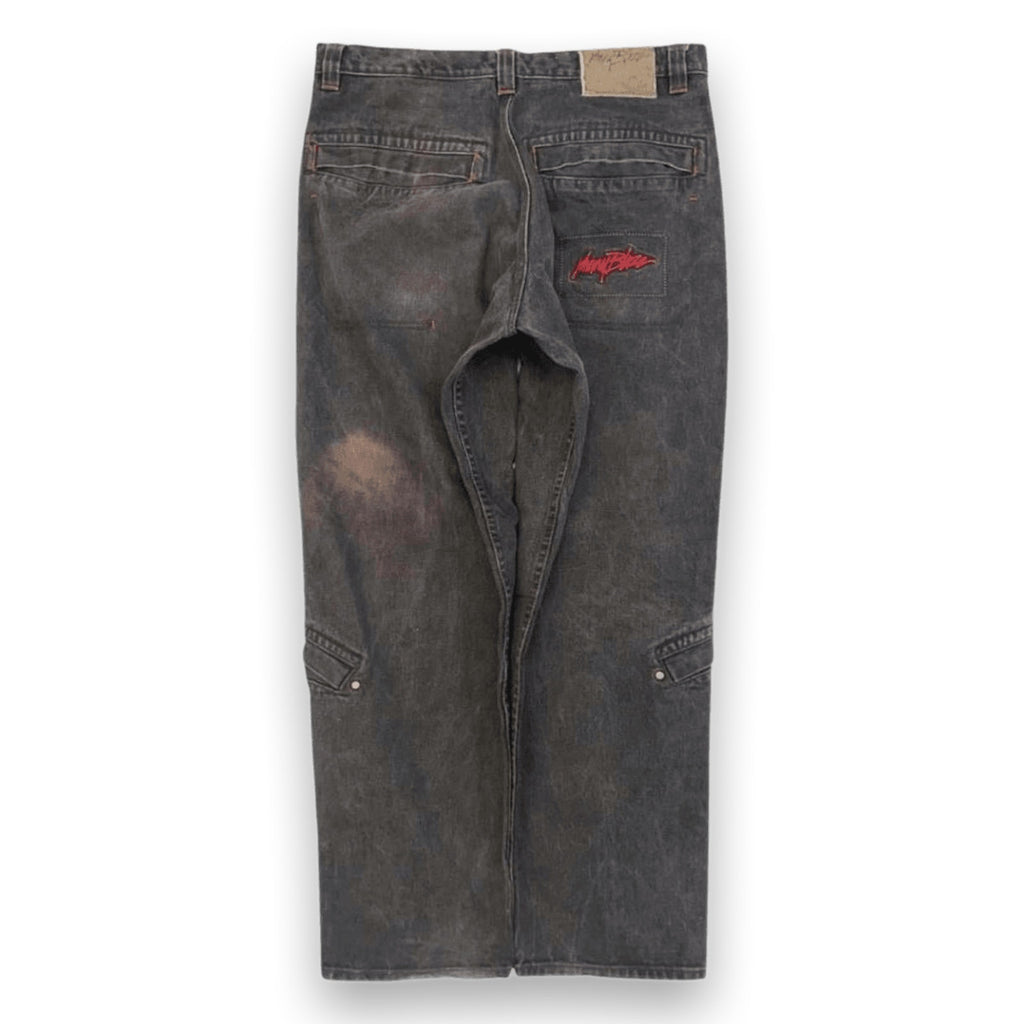 Johnny Blaze Y2K Hip Hop Relaxed Fit Denim Jeans Black W29 L24
