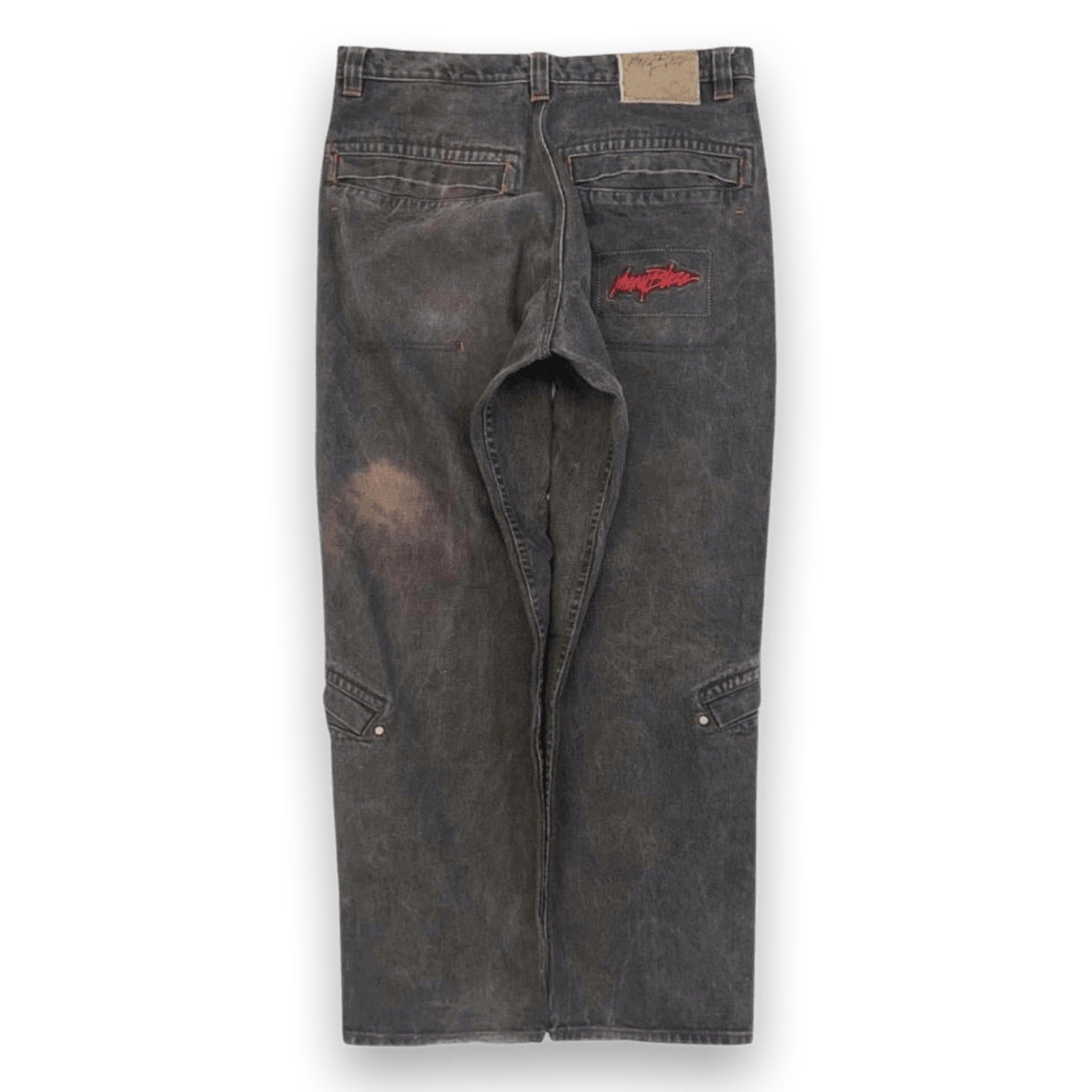 Johnny Blaze Y2K Hip Hop Relaxed Fit Denim Jeans Black W29 L24