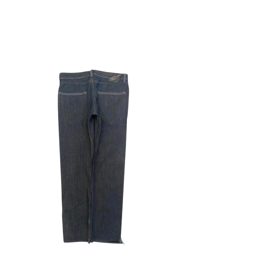 1029 Ed Hardy Y2K Relaxed Fit Denim Jeans Dark Blue W34 L34