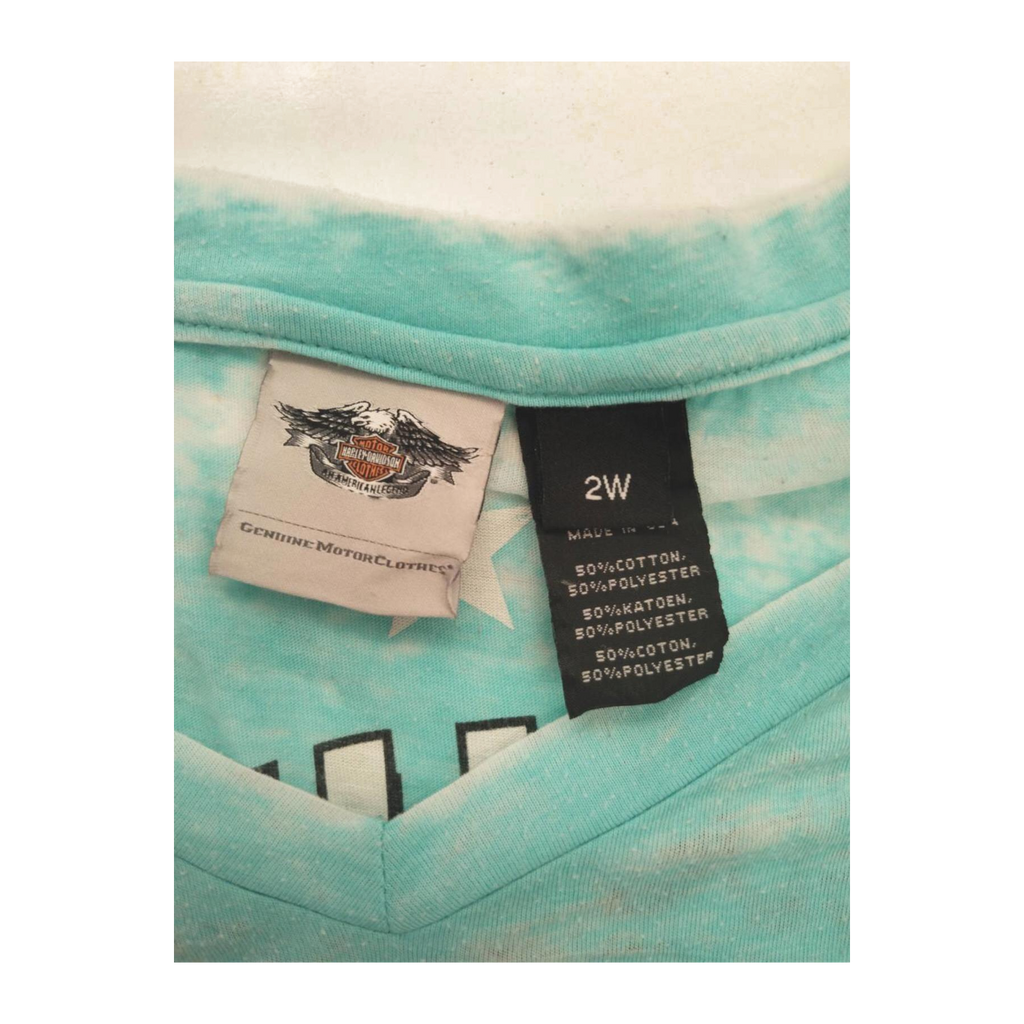 1599 Harley Davidson Passion and Pride Women's Short Sleeve T Shirt Turquoise 2XL
