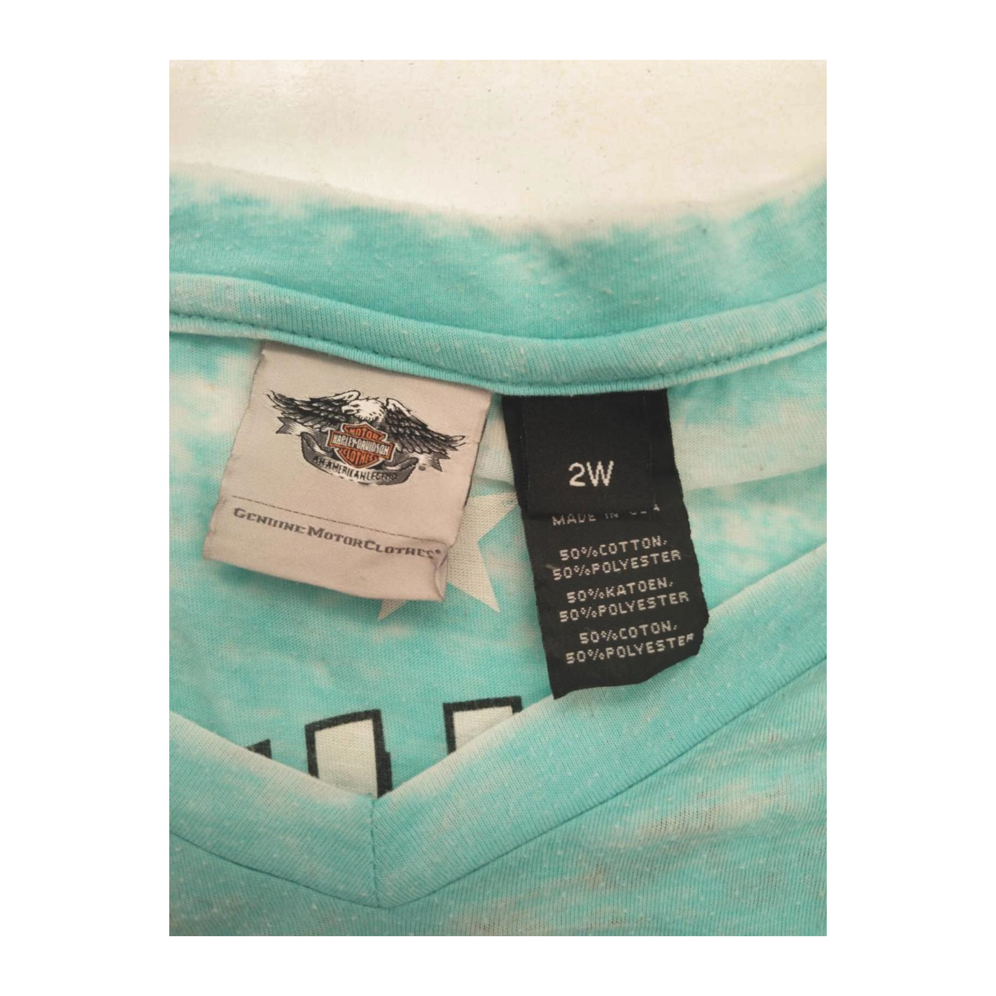 1599 Harley Davidson Passion and Pride Women's Short Sleeve T Shirt Turquoise 2XL