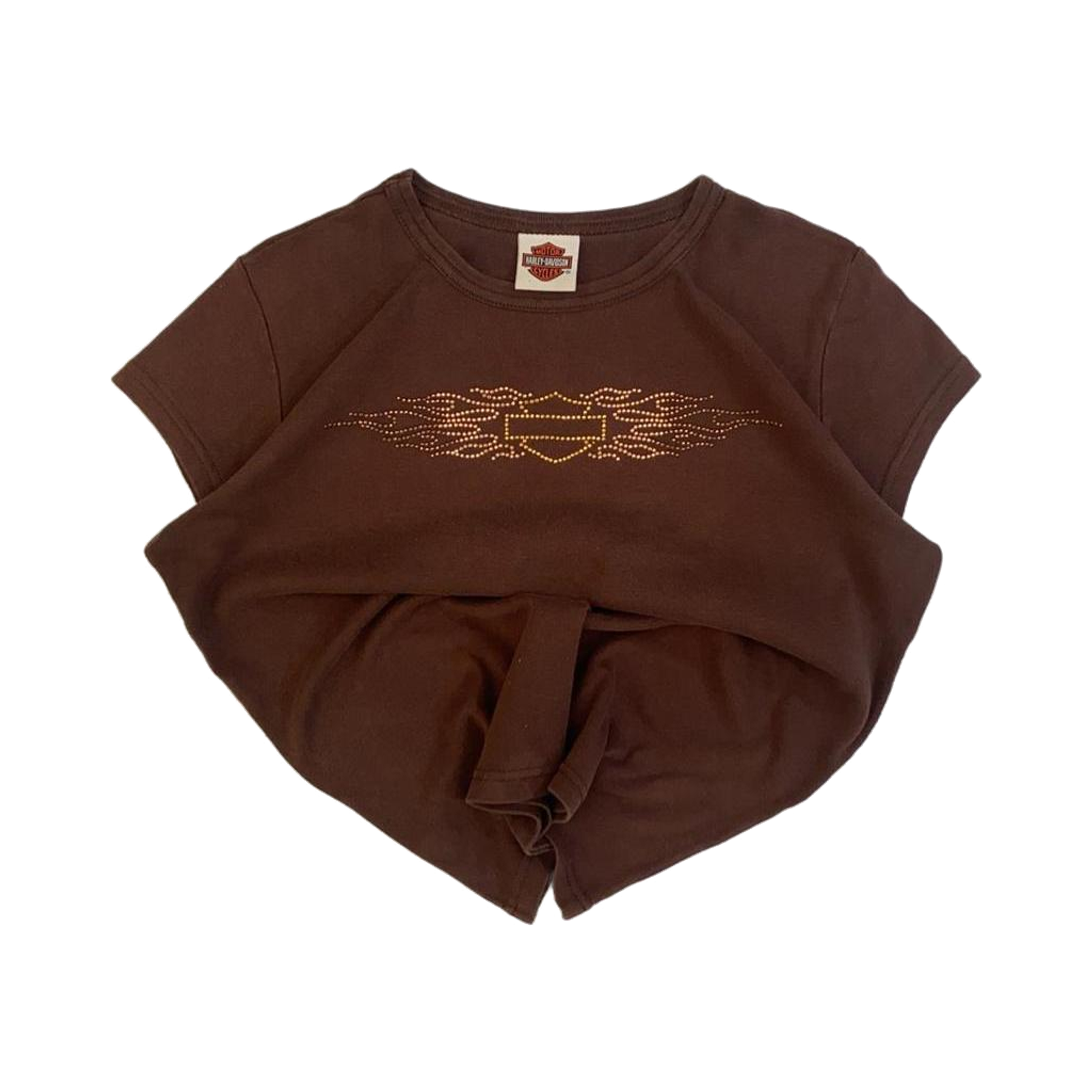 1700 Harley Davidson Logo Short Sleeve T Shirt Brown 2XL