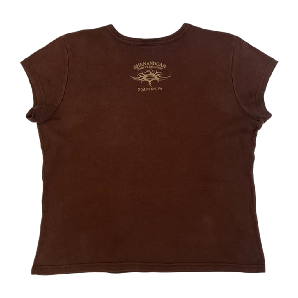 1700 Harley Davidson Logo Short Sleeve T Shirt Brown 2XL