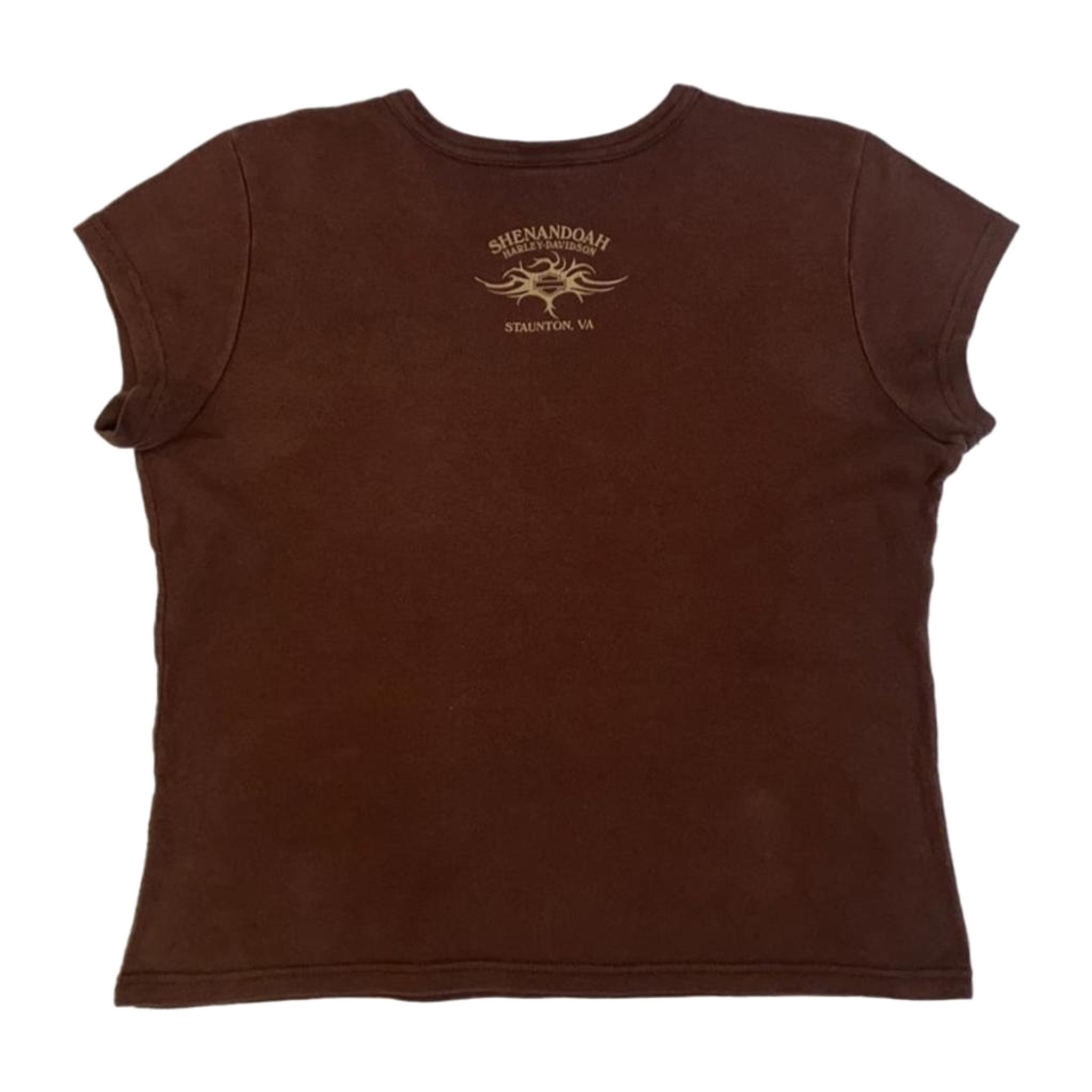 1700 Harley Davidson Logo Short Sleeve T Shirt Brown 2XL