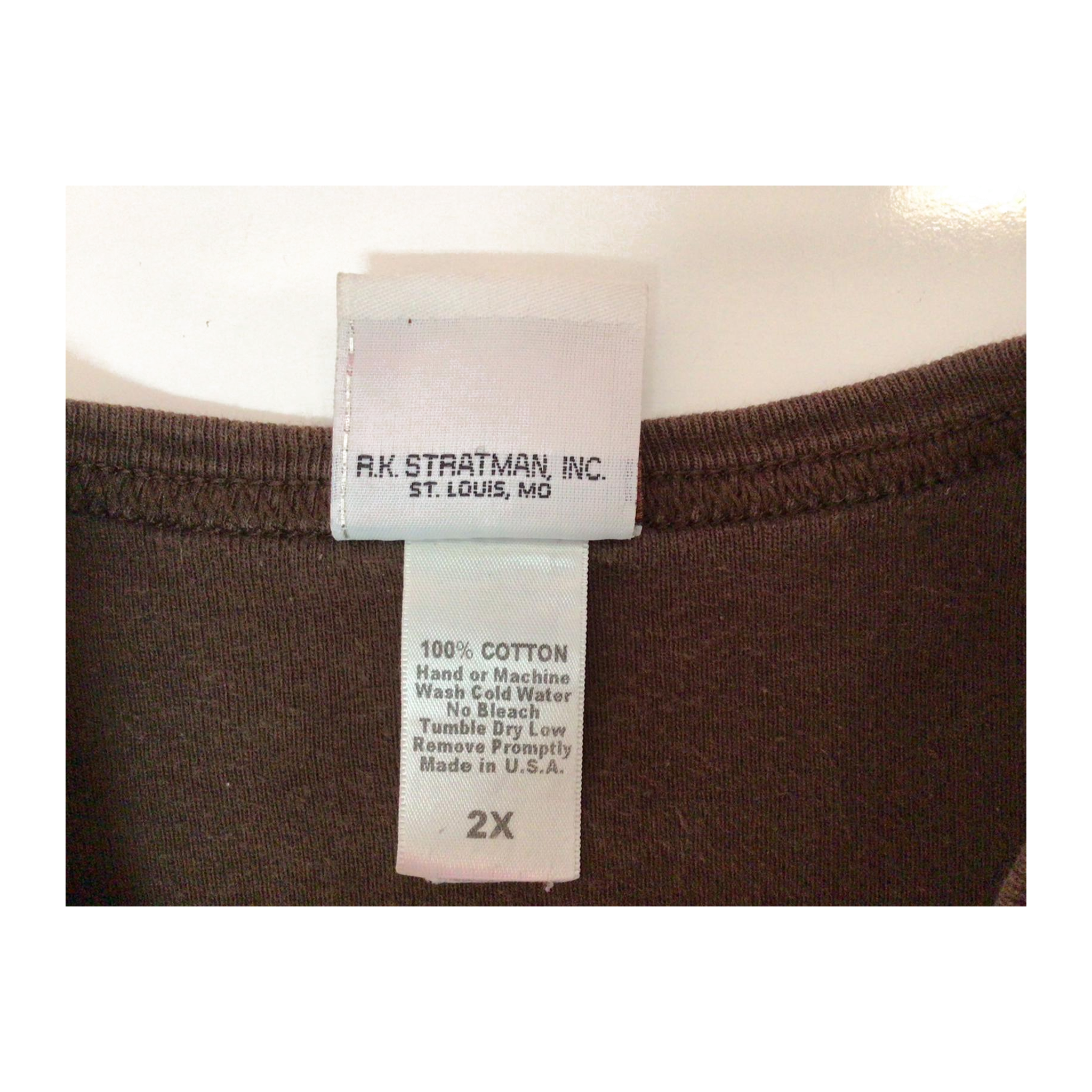1700 Harley Davidson Logo Short Sleeve T Shirt Brown 2XL