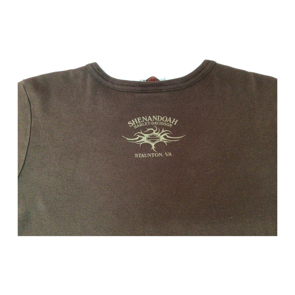 1700 Harley Davidson Logo Short Sleeve T Shirt Brown 2XL