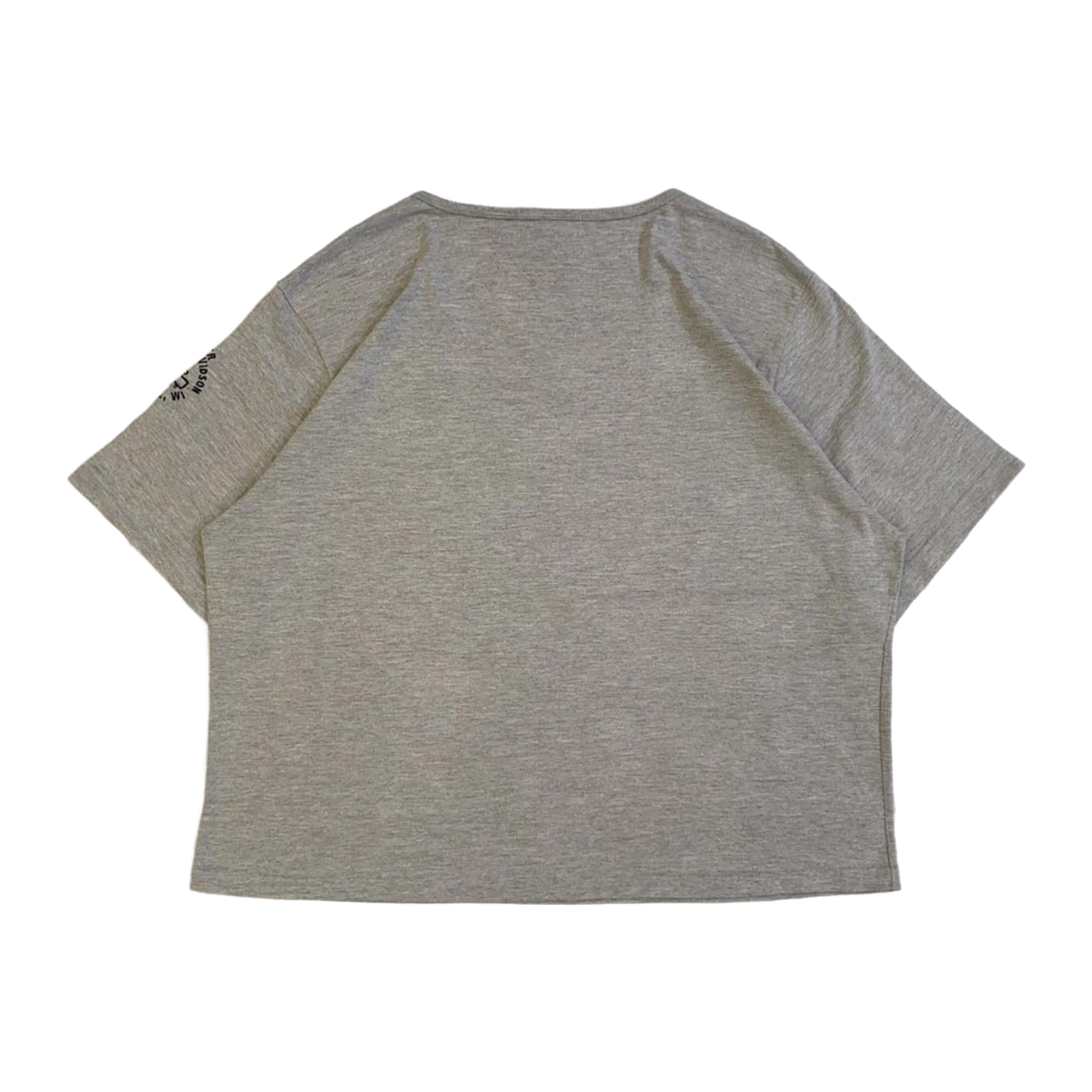 1590 Harley Davidson Embroidered Logo Short Sleeve T Shirt Grey 2XL