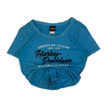 1702 Harley Davidson American Legend Short Sleeve Women's T Shirt Blue L