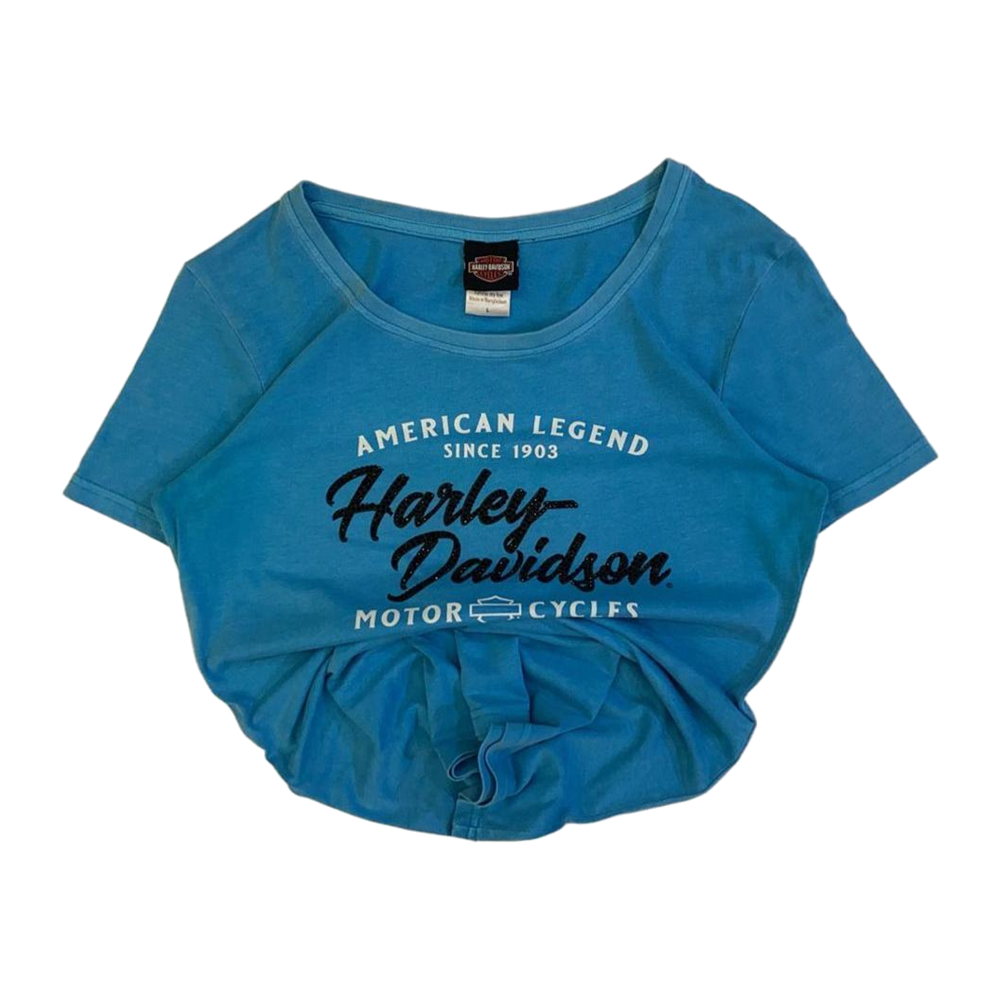 1702 Harley Davidson American Legend Short Sleeve Women's T Shirt Blue L