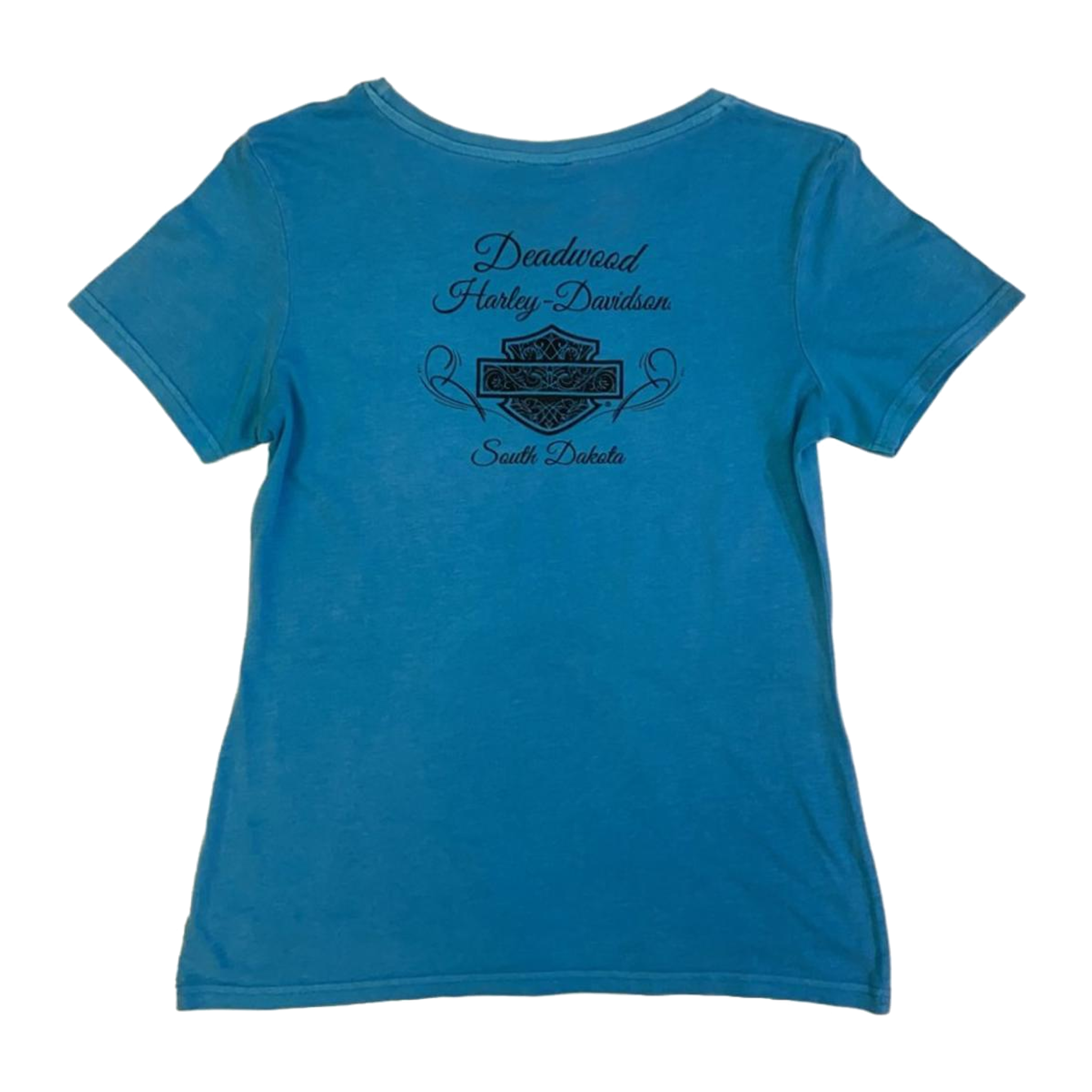 1702 Harley Davidson American Legend Short Sleeve Women's T Shirt Blue L