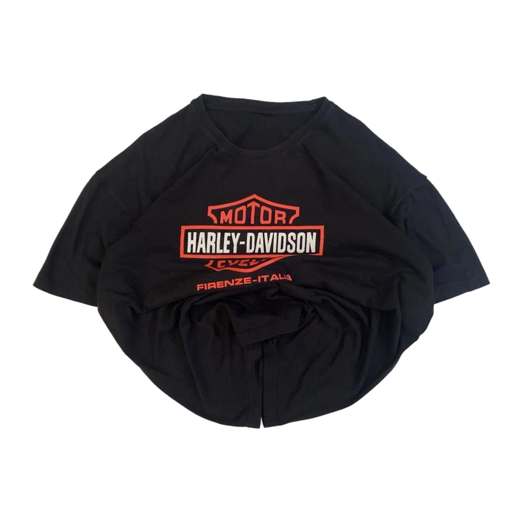 1703 Harley Davidson Logo Graphic Short Sleeve Men's T Shirt Black XL