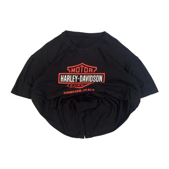 Harley Davidson Logo Graphic Short Sleeve Men's T Shirt Black XL