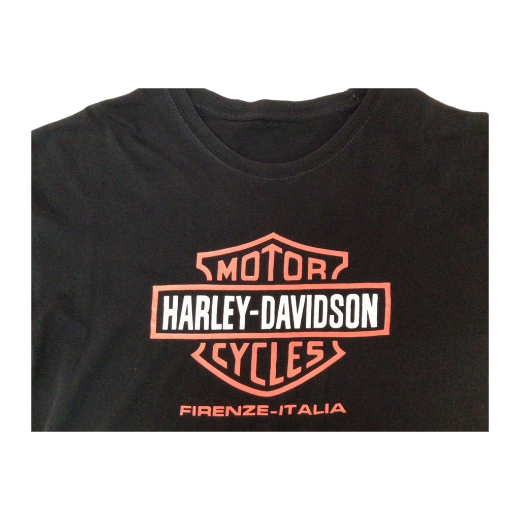 1703 Harley Davidson Logo Graphic Short Sleeve Men's T Shirt Black XL
