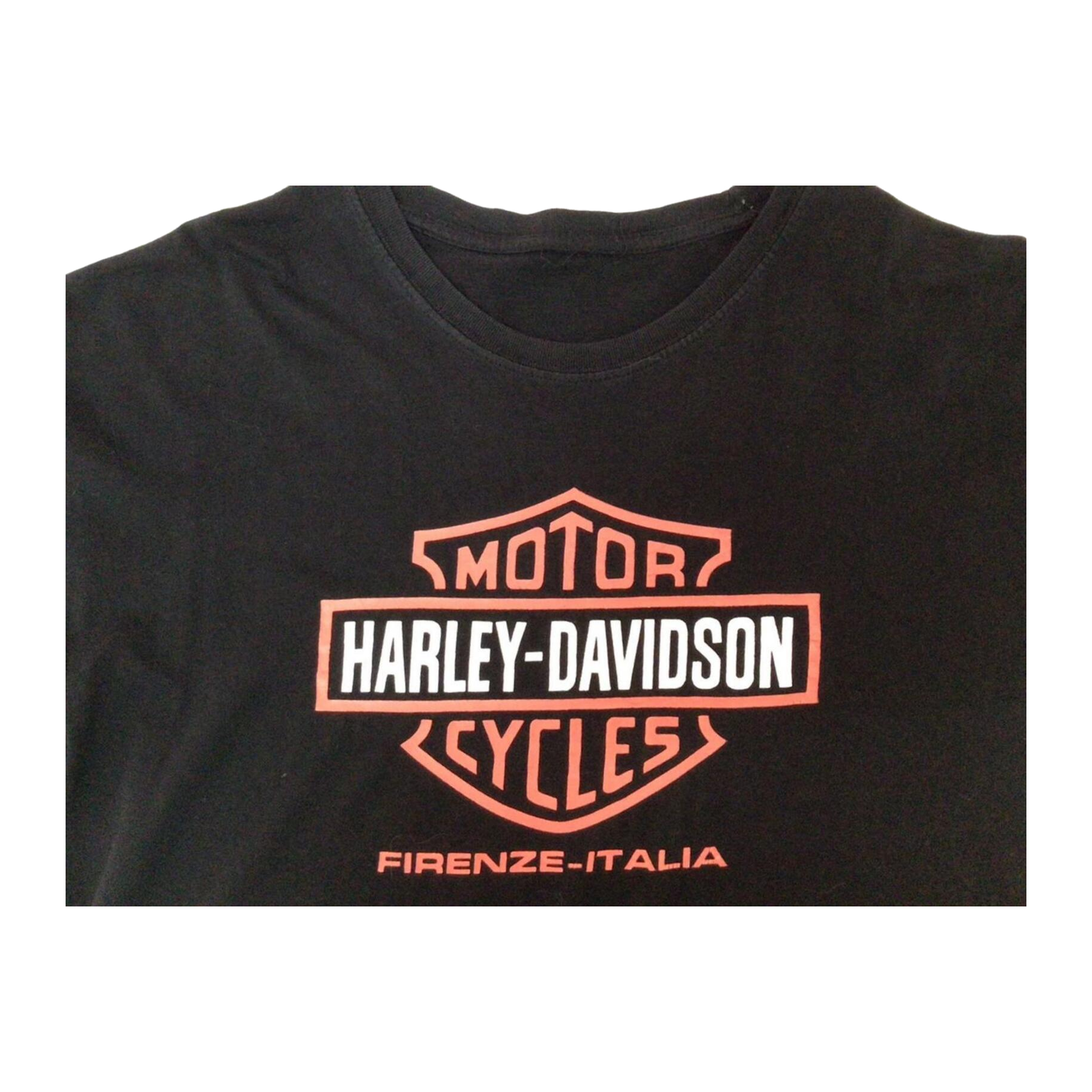 1703 Harley Davidson Logo Graphic Short Sleeve Men's T Shirt Black XL