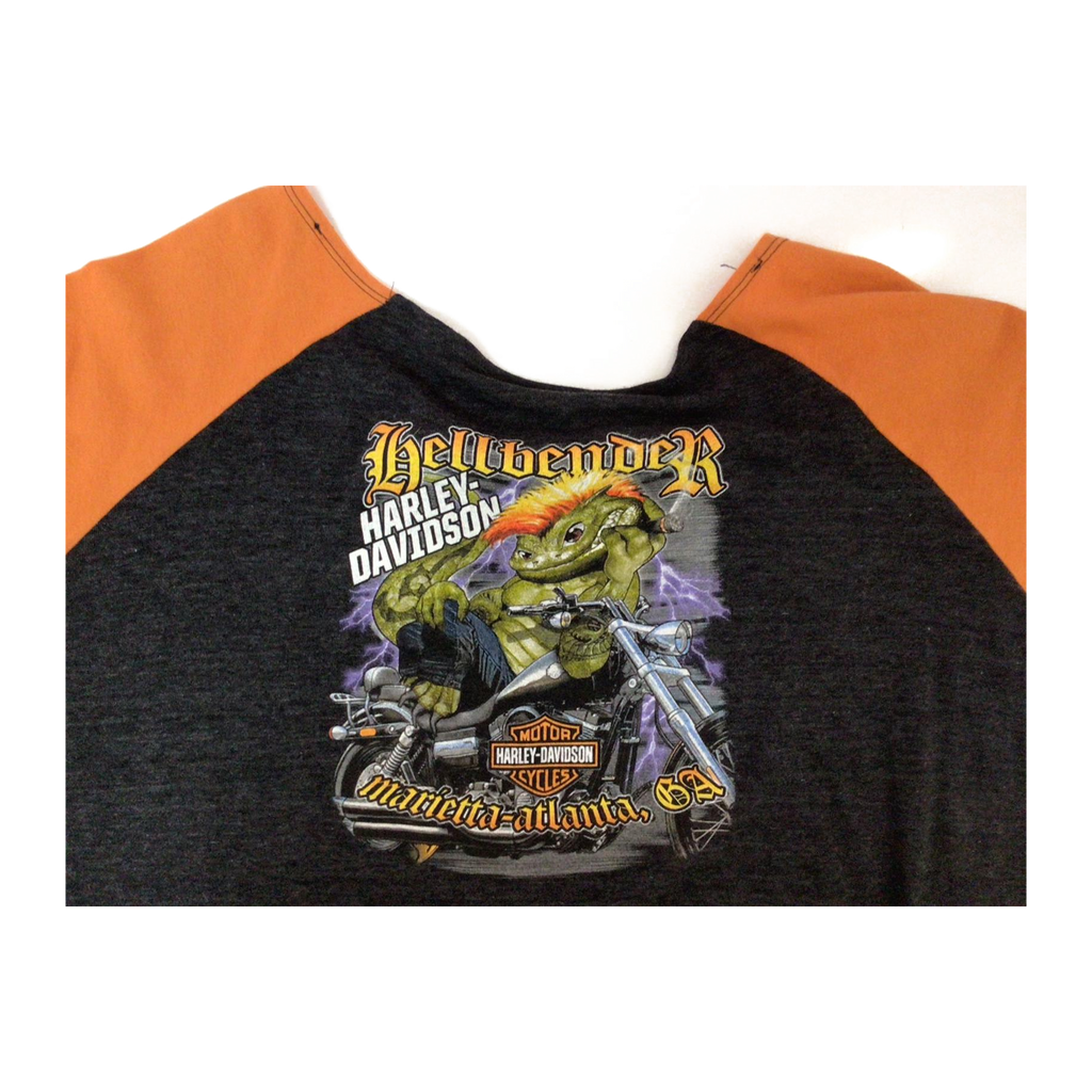1705 Harley Davidson Hellbender Men's Short Sleeve Baseball T Shirt Black 3XL