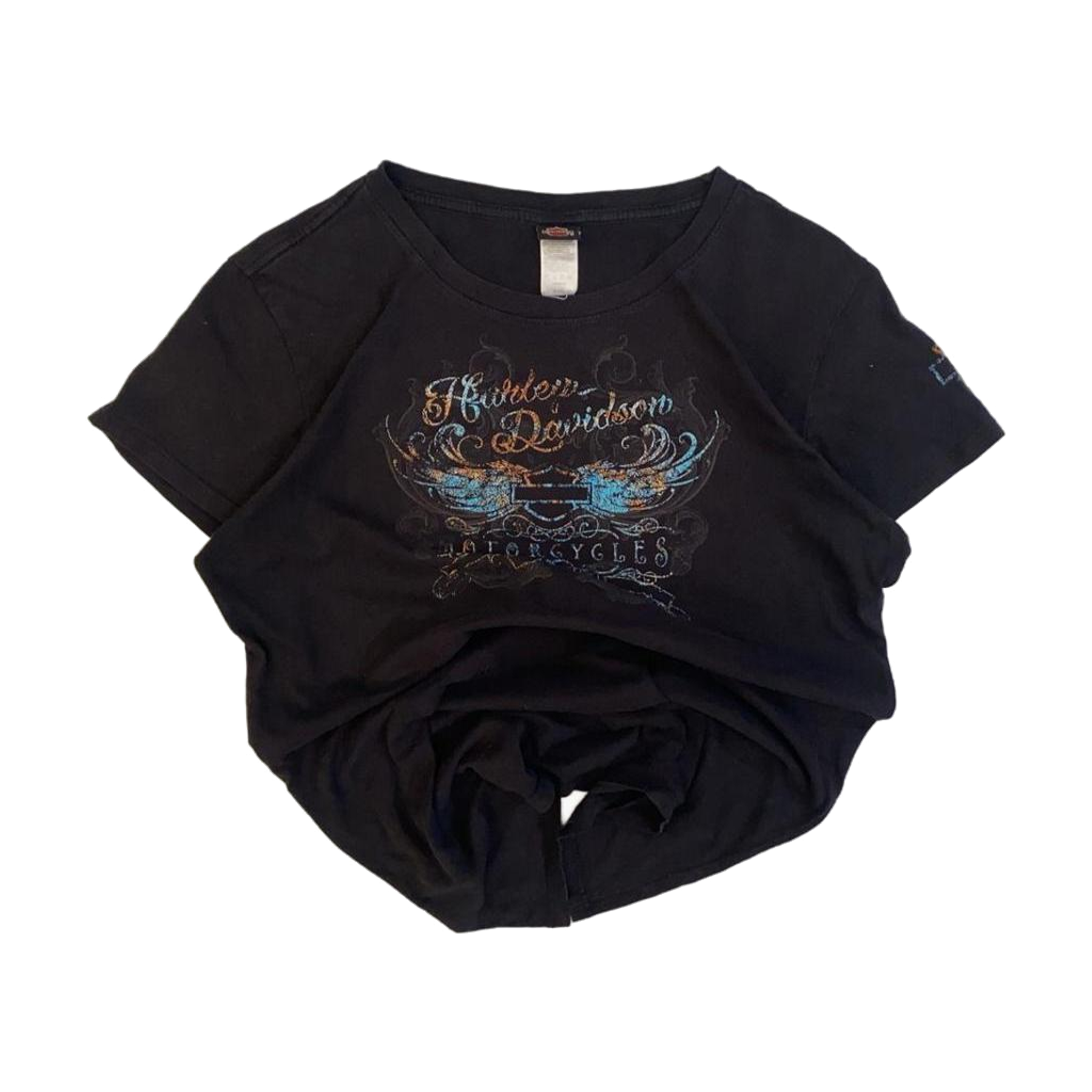 1706 Harley Davidson Women's Filigree Shenandoah Graphic Short Sleeve T Shirt Black XL