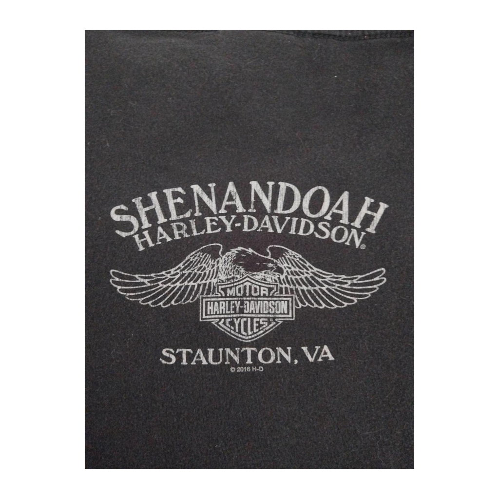 1706 Harley Davidson Women's Filigree Shenandoah Graphic Short Sleeve T Shirt Black XL