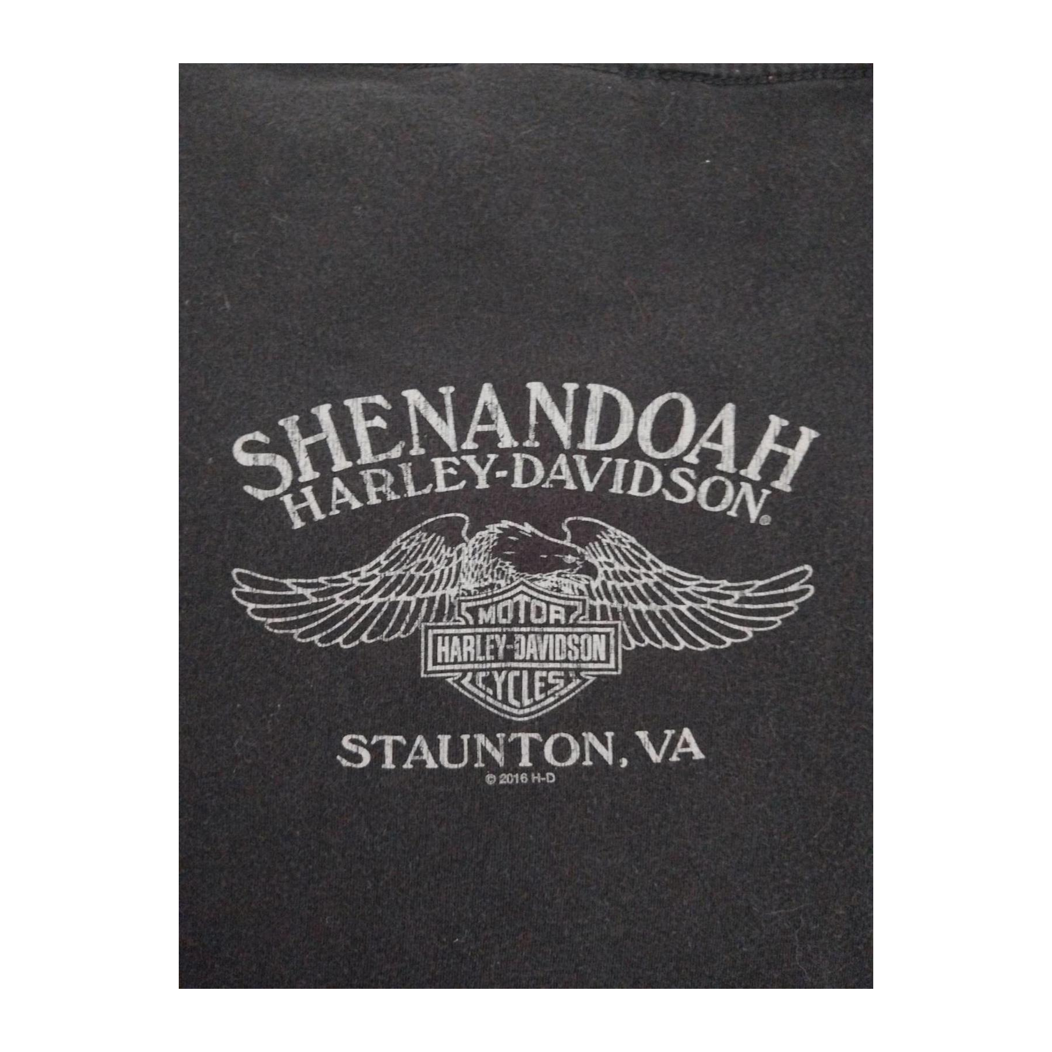 1706 Harley Davidson Women's Filigree Shenandoah Graphic Short Sleeve T Shirt Black XL