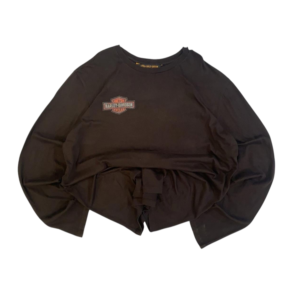 1710 Harley Davidson Men's Long Sleeve T Shirt Brown XL