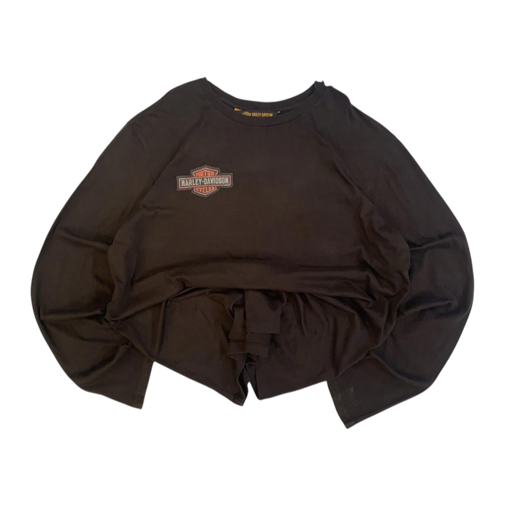 1710 Harley Davidson Men's Long Sleeve T Shirt Brown XL