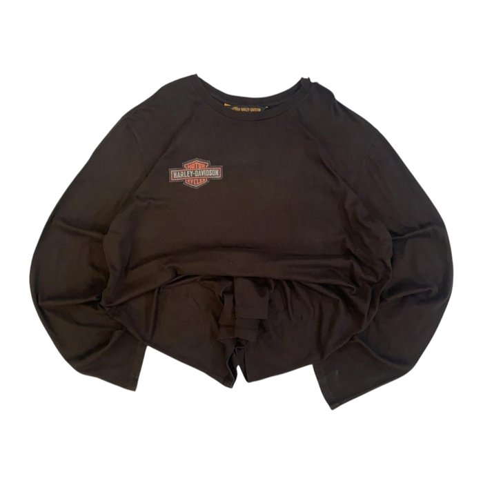 Harley Davidson Men's Long Sleeve T Shirt Brown XL