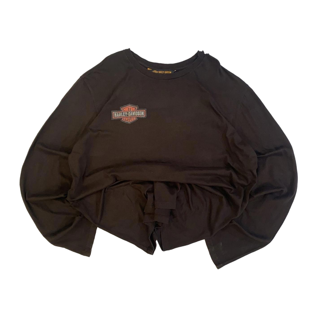 1710 Harley Davidson Men's Long Sleeve T Shirt Brown XL