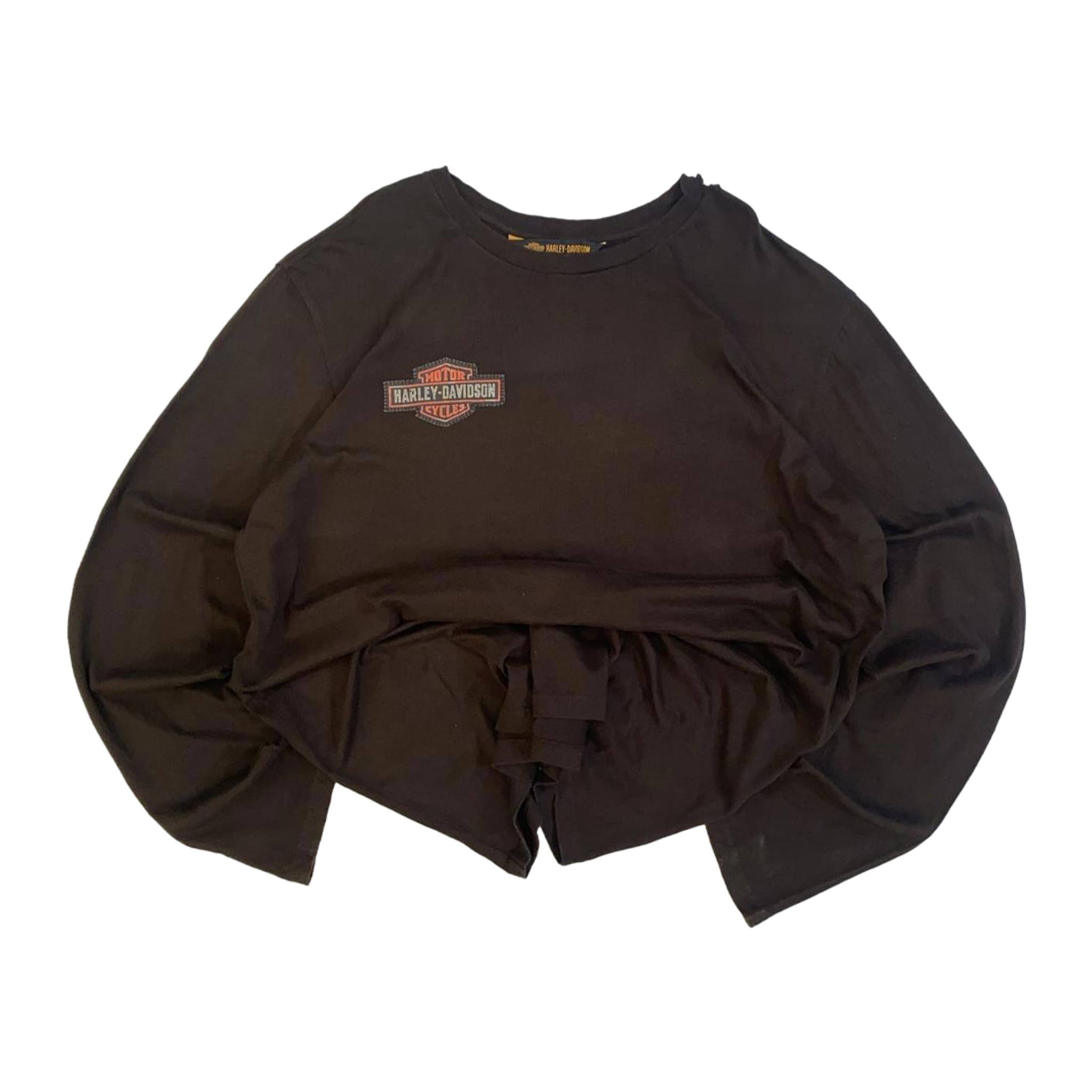 1710 Harley Davidson Men's Long Sleeve T Shirt Brown XL