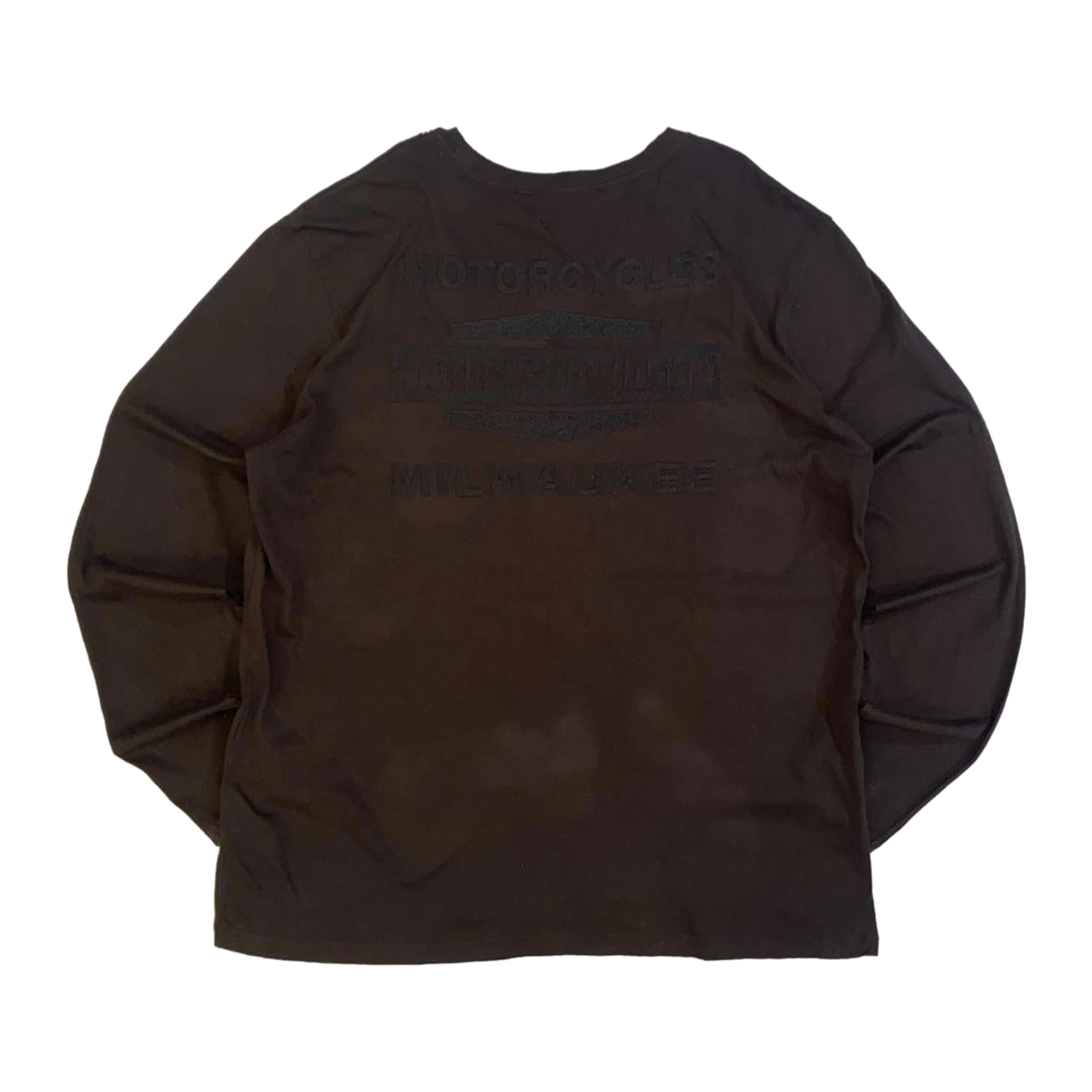 1710 Harley Davidson Men's Long Sleeve T Shirt Brown XL