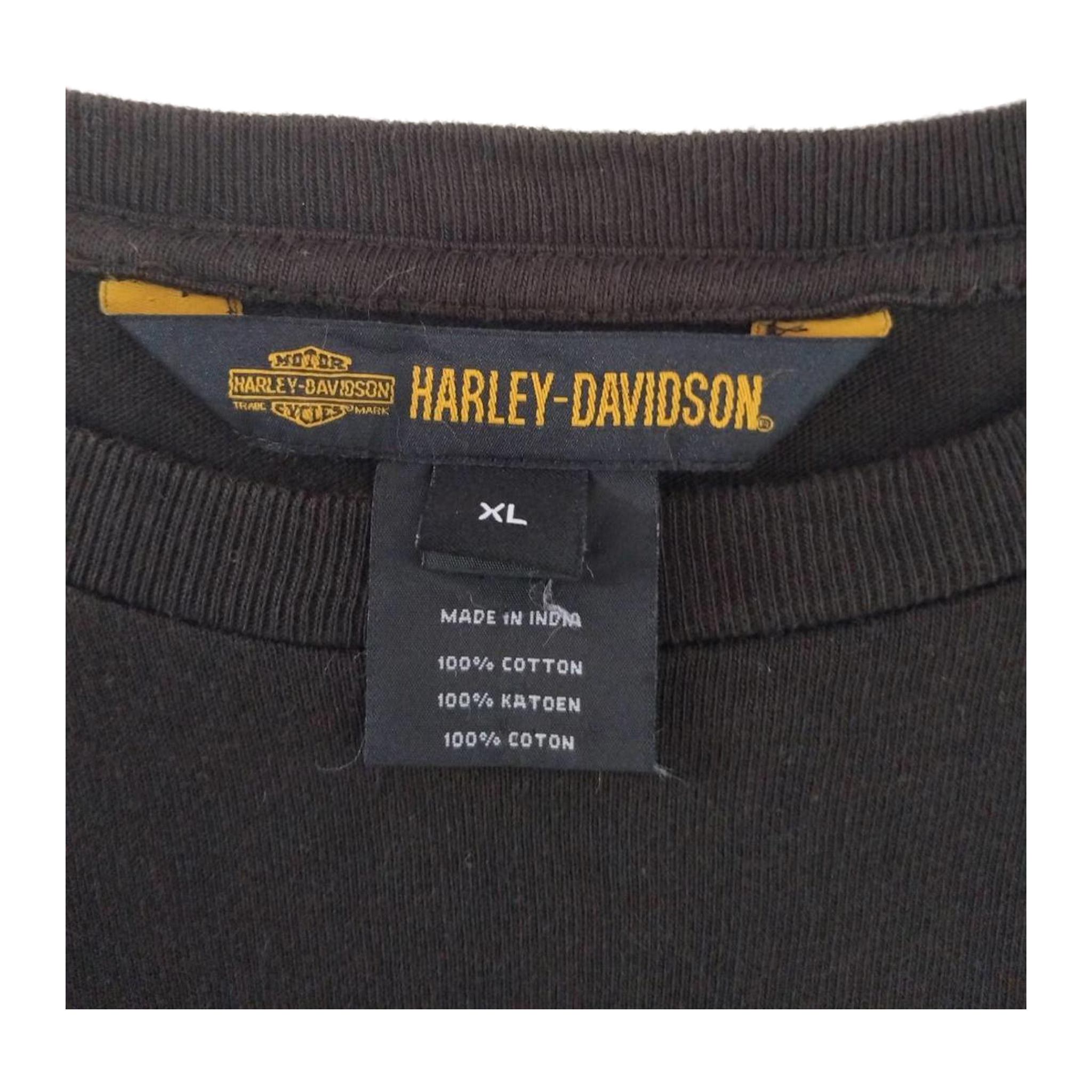 1710 Harley Davidson Men's Long Sleeve T Shirt Brown XL