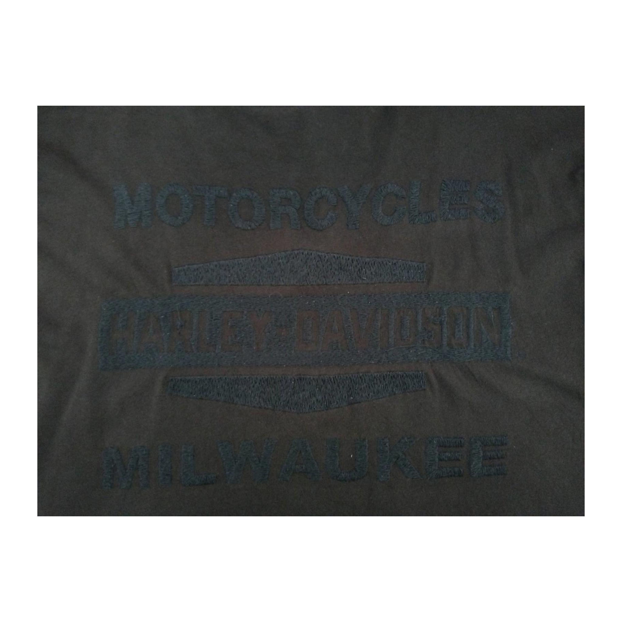 1710 Harley Davidson Men's Long Sleeve T Shirt Brown XL