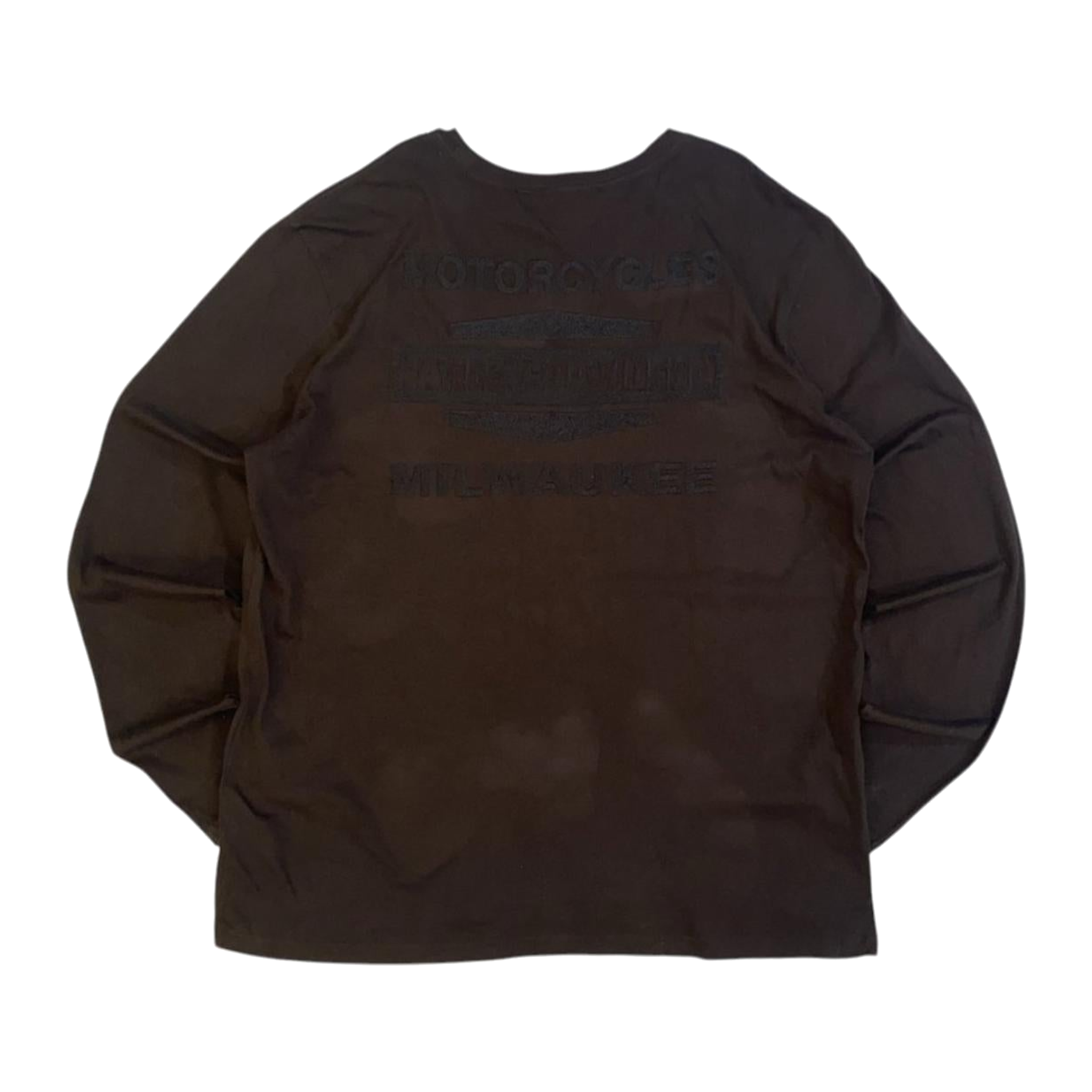 1710 Harley Davidson Men's Long Sleeve T Shirt Brown XL