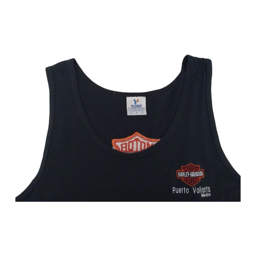1711 Harley Davidson Men's Embroidered Logo Puerto Vallarta Muscle Tank Black XL