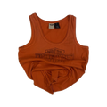 1712 Harley Davidson Women's Ribbed Logo Graphic Tank Top Orange XL